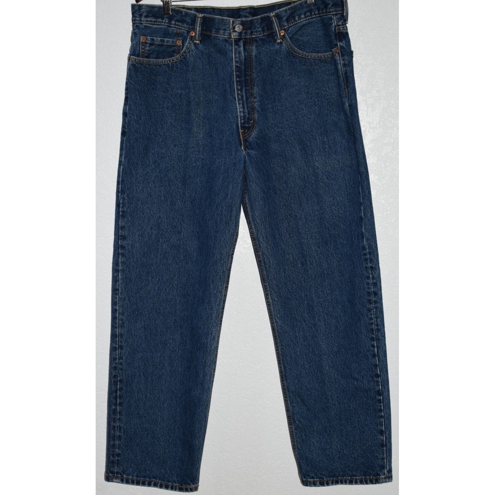 Levis 550 Mens 38x30 Relaxed Fit Blue Jeans 100% Cotton Medium Wash 5-Pocket